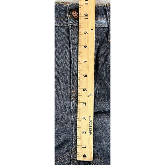 Kristian Alphonse Fleur de Lis Jeans Women’s 16 Bootcut Stretch Dark Wash Denim - Picture 16 of 16